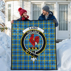 Laing Tartan Crest Quilt