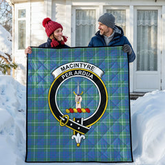 MacIntyre Hunting Ancient Tartan Crest Quilt