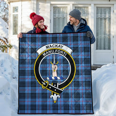 MacKay Blue Tartan Crest Quilt