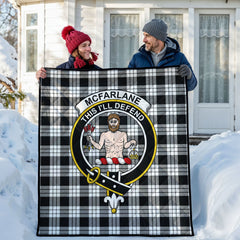 McFarlane Black - White Tartan Crest Quilt