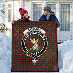 Stewart Atholl Modern Tartan Crest Quilt
