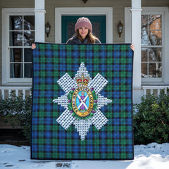 Black Watch Ancient Tartan Crest Quilt