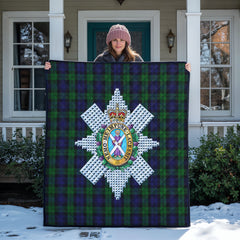 Black Watch Tartan Crest Quilt