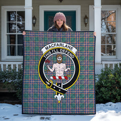 MacFarlane Hunting Ancient Tartan Crest Quilt
