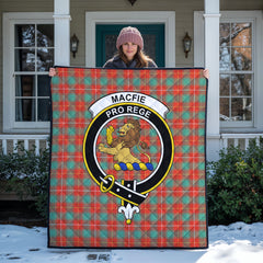 MacFie Ancient Tartan Crest Quilt