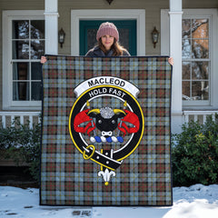 MacLeod of Harris Weathered Tartan Crest Quilt
