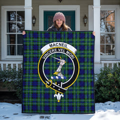 MacNeil of Colonsay Modern Tartan Crest Quilt