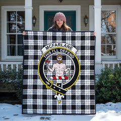 McFarlane Black - White Tartan Crest Quilt