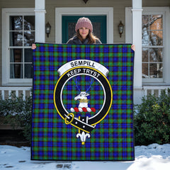 Sempill Modern Tartan Crest Quilt