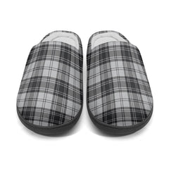 Douglas Grey Modern Tartan Slippers