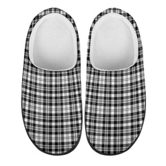 Scott Black & White Modern Tartan Slippers