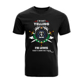 Lewis Tartan Crest T-shirt - I'm not yelling style