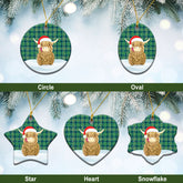 Kennedy Ancient Tartan Christmas Ceramic Ornament - Highland Cows Style