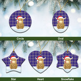 Ochterlony Tartan Christmas Ceramic Ornament - Highland Cows Style