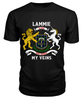 Lammie Tartan Crest 2D T-shirt - Blood Runs Through My Veins Style