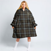 Stewart Old Weathered Tartan Hoodie Blanket