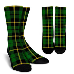 Wallace Hunting - Green Tartan Crew Socks
