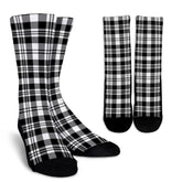Scott Black & White Modern Tartan Crew Socks