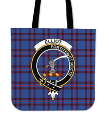 Elliot Modern Tartan Crest Tote Bag