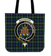MacKenzie Modern Tartan Crest Tote Bag