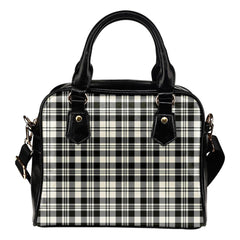 Scott Black & White Ancient Tartan Shoulder Handbags