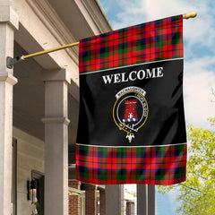 MacNaughten Tartan Crest Black Garden Flag