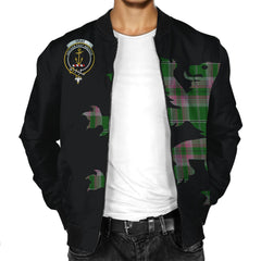 Gray Tartan Bomber Jacket Lion & Thistle