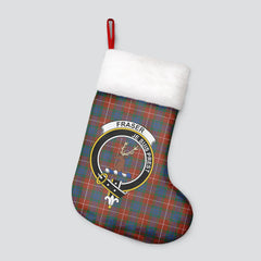 Fraser (of Lovat) Ancient Tartan Crest Christmas Stocking
