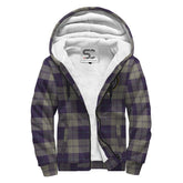 Cunningham Dress Blue Dancers Tartan Crest Sherpa Hoodie