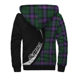 Armstrong Modern Tartan Crest Sherpa Hoodie - Circle Style