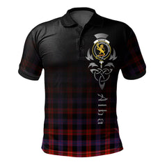 Broun Modern Tartan Polo Shirt - Alba Celtic Style