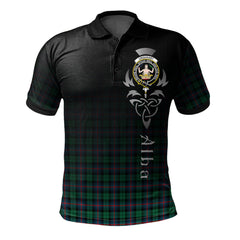 Urquhart Broad Red Ancient Tartan Polo Shirt - Alba Celtic Style
