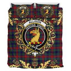 Allison (1882) Tartan Crest Bedding Set - Golden Thistle Style