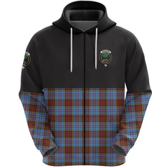 Anderson Modern Clan Half Of Tartan Zipper Hoodie
