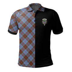 Anderson Modern Tartan Polo Shirt Half of Me - Cross Style
