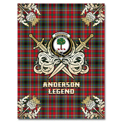 Anderson of Arbrake Tartan Gold Courage Symbol Blanket