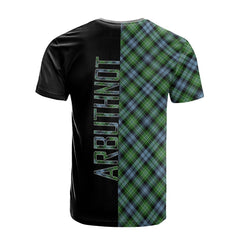 Arbuthnot Ancient Tartan T-Shirt Half of Me - Cross Style
