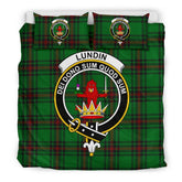 Lundin Family Tartan Crest Bedding Set