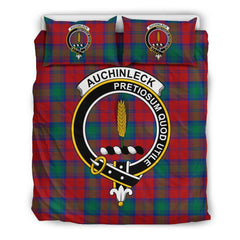 Auchinleck Or Affleck Family Tartan Crest Bedding Set