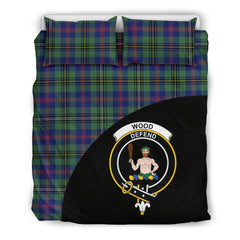 Wood Modern Family Tartan Crest Wave Style Bedding Set