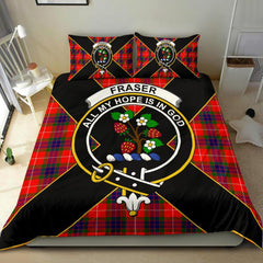 Fraser Tartan Crest Bedding Set - Luxury Style