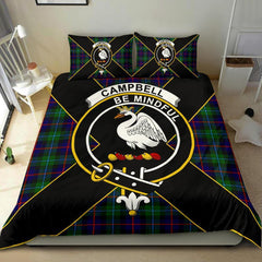 Campbell of Cawdor Tartan Crest Bedding Set - Luxury Style