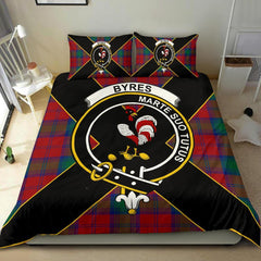 Byres Tartan Crest Bedding Set - Luxury Style