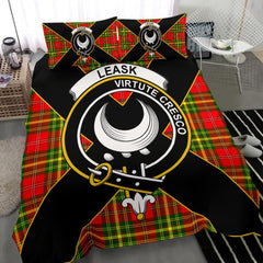 Leask Tartan Crest Bedding Set - Luxury Style