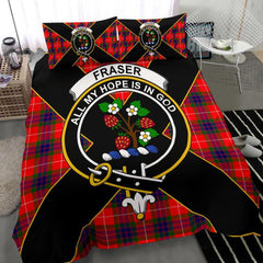 Fraser Tartan Crest Bedding Set - Luxury Style