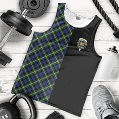 Baillie Modern Tartan Crest Men's Tank Top - Cross Style