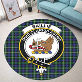 Baillie Modern Tartan Crest Round Rug