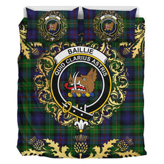 Baillie William Wilson Tartan Crest Bedding Set - Golden Thistle Style