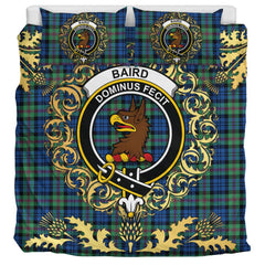 Baird Ancient Tartan Crest Bedding Set - Golden Thistle Style