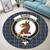 Baird Modern Tartan Crest Round Rug